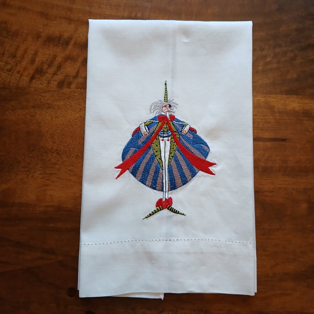 *RARE* Bundle of 5 Patience Brewster Embroidered Christmas Krinkles Tea Towels - Picture 8 of 13